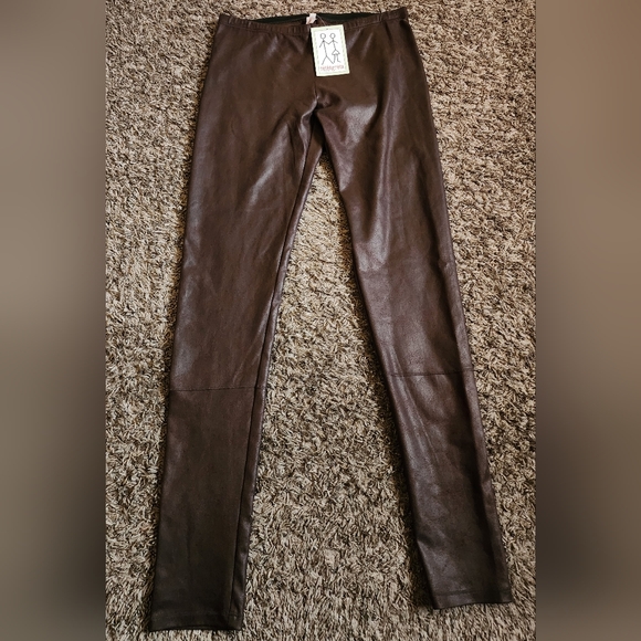 NWT Pete & Greta Johhny Was Brown Stretchy Pant Leggings XS - Picture 1 of 5